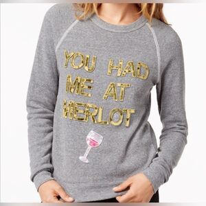 Bow & Drape Women's Merlot Fleece Sequined GUC XL